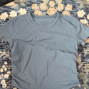 Lululemon Womens Oil Grey Ribbed Top